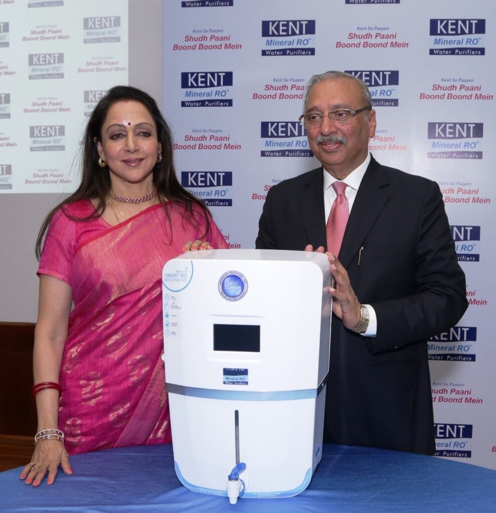 Mahesh Gupta - Founder- Kent RO and Hema Malini - Brand Ambassador Kent RO